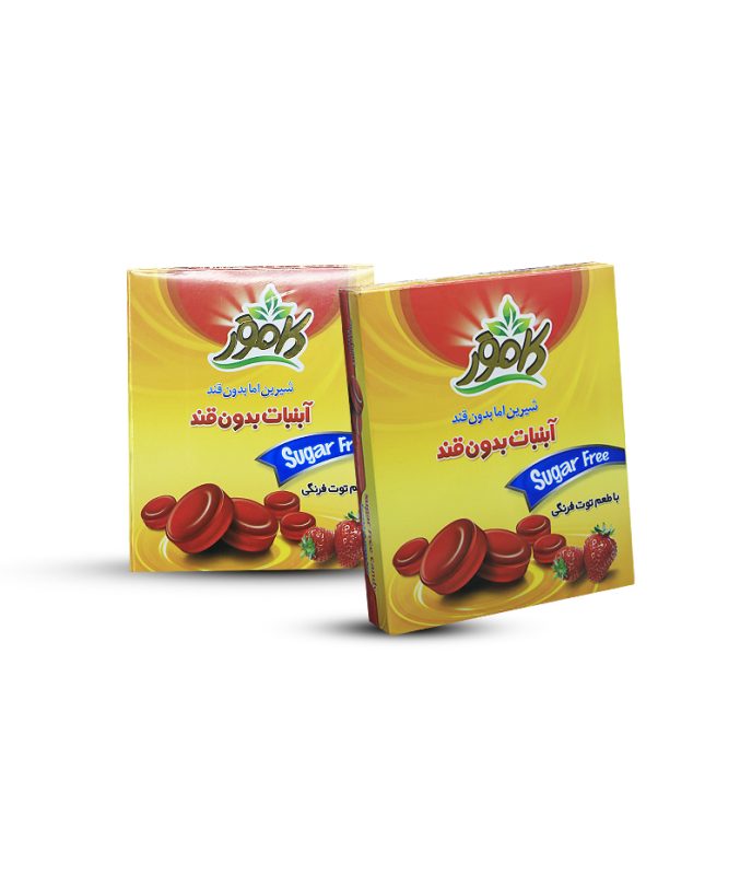 آبنبات طعم توت فرنگی بدون قند رژیمی