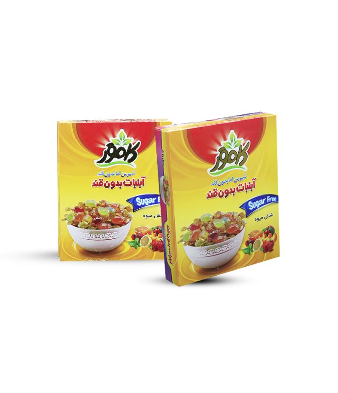 آبنبات طعم شش میوه بدون قند رژیمی