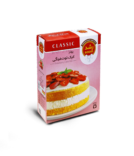 پودر کیک توت فرنگی